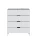 Cassettiera 4 Cassetti Loft Bianco Lucido Acquista Online