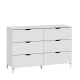 Cassettiera 6 Cassetti Loft Bianco Lucido Acquista Online