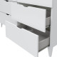 Cómoda 6 cajones Loft Blanco Brillo