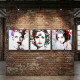 Cuadro triptico 60 x 60 cm "Mujeres Pop Art" | fanmuebles
