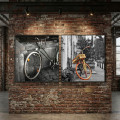 Diptych in metacrylic "Bicycles"