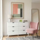 Cassettiera 6 Cassetti Loft Bianco Lucido Acquista Online
