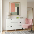 Commode 6 tiroirs Loft Blanc Brillant