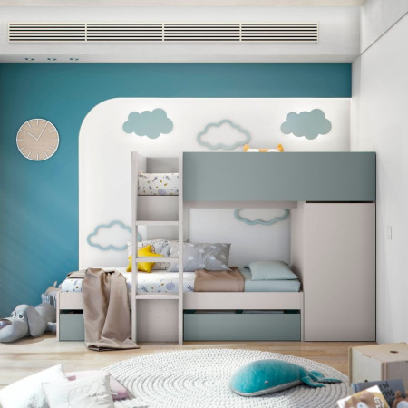 Cama Tren Eureka 4 Posiciones con Armario Comprar Online