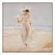 Set de cuadros de mujer en la playa | Arte en lienzo decorativo