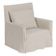 SILLÓN CREMA TEJIDO-MADERA 75 X 76 X 90,50 CM