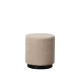 PUF BEIGE TEJIDO-METAL SALÓN 41 X 41 X 44 CM