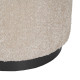 PUF BEIGE TEJIDO-METAL SALÓN 41 X 41 X 44 CM