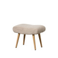 BANQUETA BEIGE TEJIDO-MADERA SALÓN 53 X 38 X 41 CM