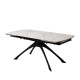 Mesa extensible marmolada beige y negra - Diseño elegante y funcional