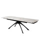 Mesa extensible marmolada beige y negra - Diseño elegante y funcional