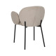 Silla Comedor Tapizada Beige Patas Metal | fanmuebles