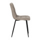 Silla de salón tapizado cuadrados Taupe metal negro 44 x 89 x 42 cm