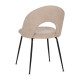 Silla de catering o salón tapizada Beige 49 x 89 x 60 cm