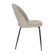 Silla de catering o salón tapizada gris 49 x 89 x 60 cm