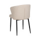 Silla tapizada colección UrbanLine Blanco - Negro para salón y hostelería 59 x 80 x 55 cm