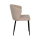 Silla tapizada colección UrbanLine Crema - Negro para salón y hostelería 59 x 80 x 55 cm