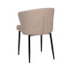 Silla Comedor Tapizada Beige Tejido Metal | fanmuebles