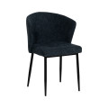 Silla de comedor tapizada contract Azul patas hierro 52,5x80x55 cm