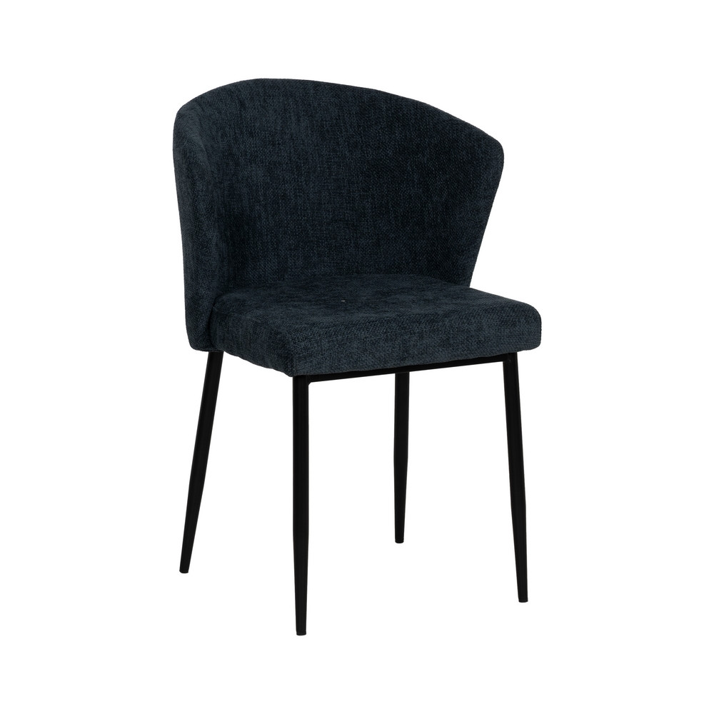 Silla Comedor Tapizada Azul Contract | fanmuebles