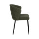 Silla tapizada colección UrbanLine Verde- Negro para salón y hostelería 59 x 80 x 55 cm