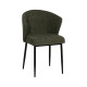 Silla tapizada colección UrbanLine Verde- Negro para salón y hostelería 59 x 80 x 55 cm