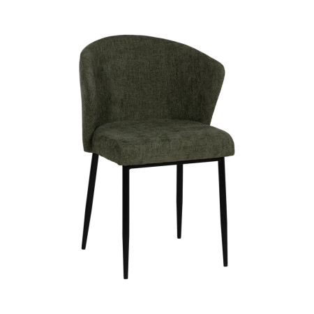 Silla tapizada colección UrbanLine Verde- Negro para salón y hostelería 59 x 80 x 55 cm