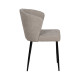 Silla de Comedor Tapizada Gris Tejido Metal | fanmuebles