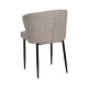 Silla de Comedor Tapizada Gris Tejido Metal | fanmuebles