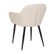 Silla de salón tapizada Contract Blanca 60 x 83 x 59 cm