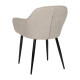 Silla Contract Tapizada Gris Patas Hierro | fanmuebles