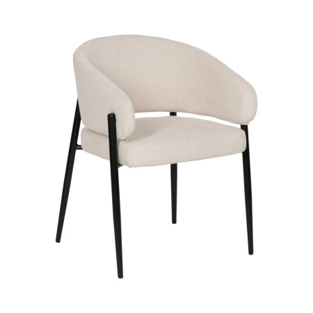 Silla tapizada con brazos ProLine Contract Blanca - Negro 54 x 109 x 41,5 cm