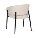 Silla tapizada con brazos ProLine Contract Blanca - Negro 54 x 109 x 41,5 cm