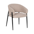 Silla tapizada con brazos ProLine Contract Beige - Negro 60 x 79 x 57 cm