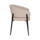 Silla tapizada con brazos ProLine Contract Beige - Negro 60 x 79 x 57 cm