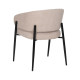 Silla tapizada con brazos ProLine Contract Beige - Negro 60 x 79 x 57 cm