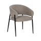 Silla Comedor Tapizada Taupe Hierro | fanmuebles