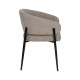Gepolsterter Esszimmerstuhl Taupe Schwarz | fanmuebles