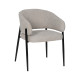 Silla Contract Tapizada Gris con Patas Hierro | fanmuebles