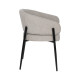 Silla Contract Tapizada Gris con Patas Hierro | fanmuebles