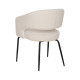Silla de salón con brazos tapizada Contract Blanca 57 x 81 x 56 cm