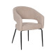 Silla Comedor Tapizada Beige Hierro | fanmuebles