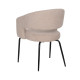 Silla de salón con brazos tapizada Contract Beige 57 x 81 x 56 cm