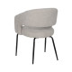 Silla de Comedor Tapizada Gris Tejido Metal | fanmuebles