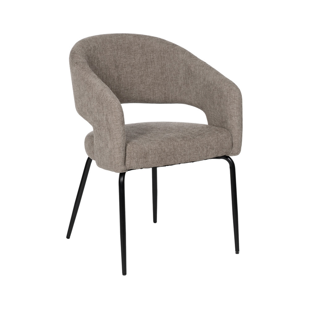 Silla de salón con brazos tapizada Contract Gris 57 x 81 x 56 cm