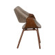 Silla de oficina de diseño beige en madera | ¡Elegancia y confort!