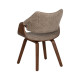 Silla de oficina de diseño beige en madera | ¡Elegancia y confort!