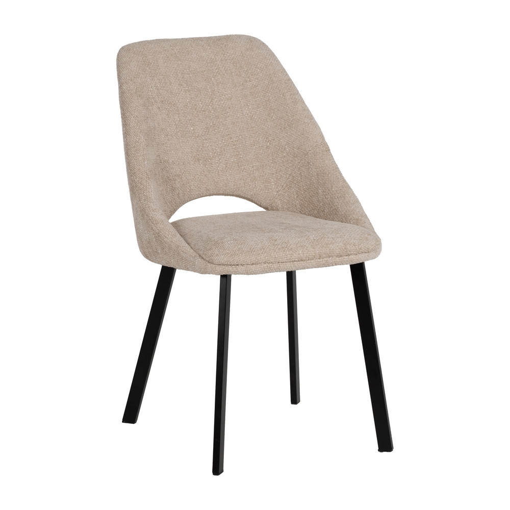 Silla de salón tapizada Crema Bilbao 48 x 85 x 61 cm