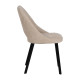 Silla Comedor Tapizada Crema Metal Negro Contract 48x85x61