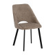 Silla Comedor Tapizada Beige Tejido Metal | fanmuebles